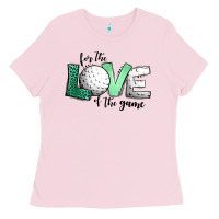 Bubblegum Pink for the love of the game golf Ladies Tee - Jasminsmagicworld