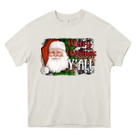 Cream santa merry christmas y'all Heavy Core Tee - AdoDesignShop