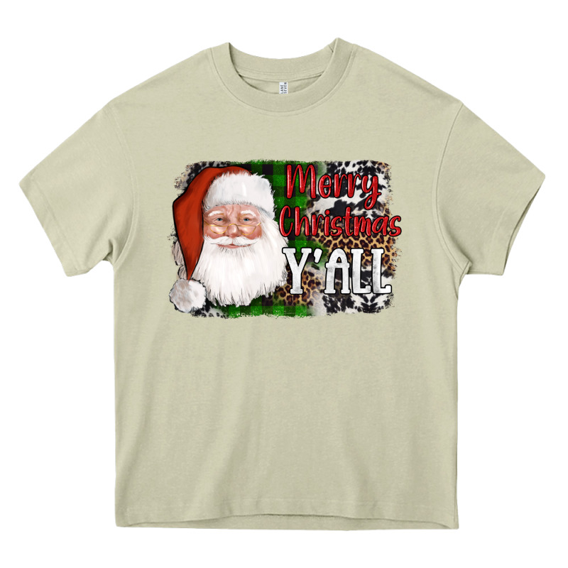Santa Merry Christmas Y'all Heavy Core Tee by AdoDesignShop | Teevron