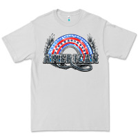 Dove Grey American rainbow Premium Tee - NancyCooperArtShop
