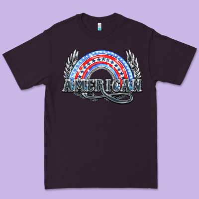 American Rainbow Premium Tee Designed By Nancycooperartshop