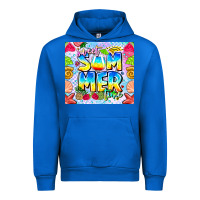 Cobalt Sweet Summer Time Urban Hoodie - CowhideDigitalArt