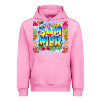 Fuchsia Pink Sweet Summer Time Urban Hoodie - CowhideDigitalArt