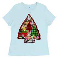 Baby Blue arrowhead christmas trees Ladies Tee - AdoDesignShop