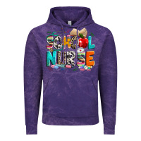 Cloud Purple school nurse Vintage Hoodie - NancyCooperArtShop