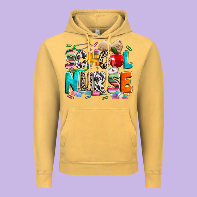 School Nurse Vintage Hoodie Designed By Nancycooperartshop