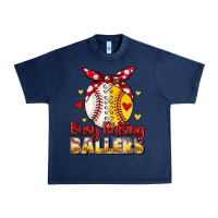 Navy busy raising ballers Urban Heavy Tee - JahusDesignShop