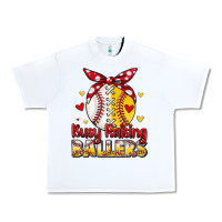 White busy raising ballers Urban Heavy Tee - JahusDesignShop