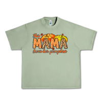 Oil Green this mama loves her pumpkins Urban Heavy Tee - MaliasSmallBusiness
