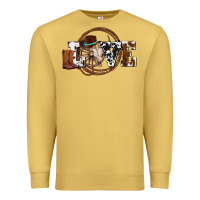 Antique Gold western love for cowboys olivia Premium Sweatshirt - OliviaCreatesArt