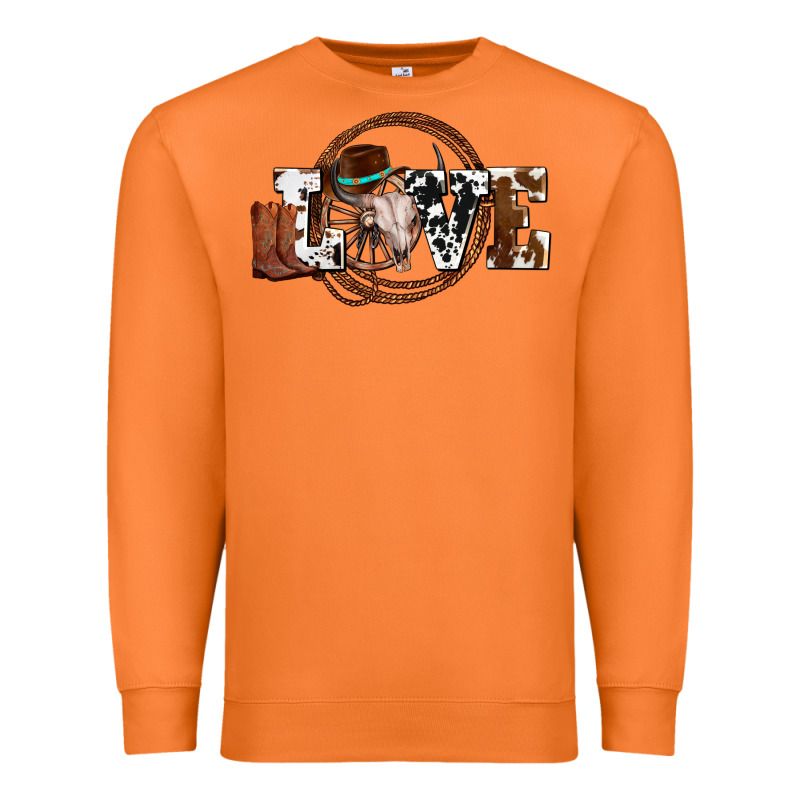 Western Love For Cowboys Olivia Premium Sweatshirt by OliviaCreatesArt | Teevron