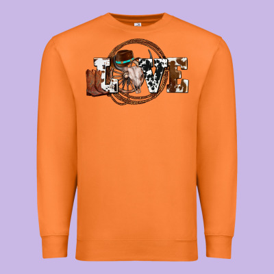 Western Love For Cowboys Olivia Premium Sweatshirt Designed By Oliviacreatesart
