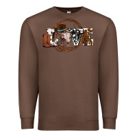 Chestnut western love for cowboys olivia Premium Sweatshirt - OliviaCreatesArt