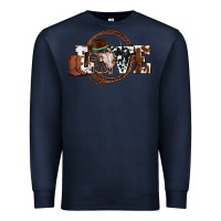 Navy western love for cowboys olivia Premium Sweatshirt - OliviaCreatesArt