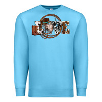 Ocean Blue western love for cowboys olivia Premium Sweatshirt - OliviaCreatesArt