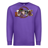 Purple western love for cowboys olivia Premium Sweatshirt - OliviaCreatesArt