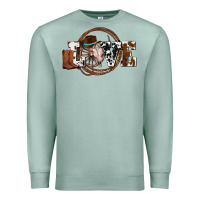 Seafoam western love for cowboys olivia Premium Sweatshirt - OliviaCreatesArt