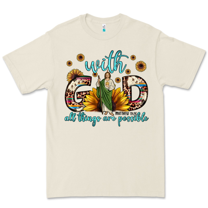 With God All Things Are Possible Matthew 19 26 Premium Tee by JahusDesignShop | Teevron