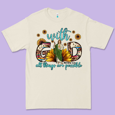 With God All Things Are Possible Matthew 19 26 Premium Tee Designed By Jahusdesignshop