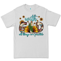 Dove Grey with god all things are possible matthew 19 26 Premium Tee - JahusDesignShop