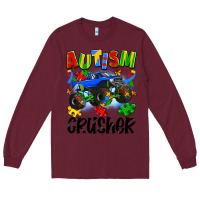 Burgundy autism crusher Long Sleeve Tee - Artiststas