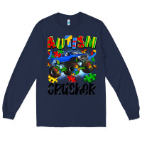 Navy autism crusher Long Sleeve Tee - Artiststas