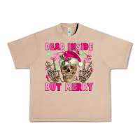 Burro Dead inside but merry pink Christmas skeleton Urban Heavy Tee - NancyCooperArtShop