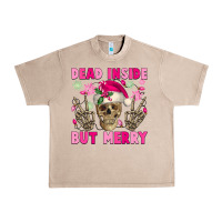 French Oak Dead inside but merry pink Christmas skeleton Urban Heavy Tee - NancyCooperArtShop