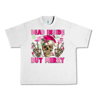 Lunar Rock Dead inside but merry pink Christmas skeleton Urban Heavy Tee - NancyCooperArtShop