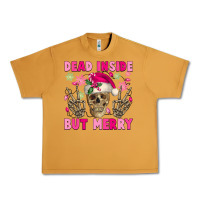 Peanut Butter Dead inside but merry pink Christmas skeleton Urban Heavy Tee - NancyCooperArtShop