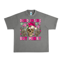 Tornado Dead inside but merry pink Christmas skeleton Urban Heavy Tee - NancyCooperArtShop