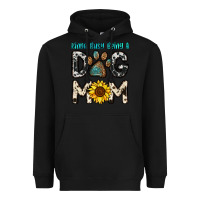 Black kinda busy being a dog mom Heavyweight Hoodie - OliviaCreatesArt