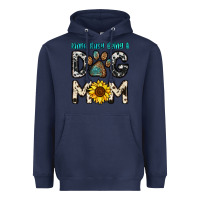 Navy kinda busy being a dog mom Heavyweight Hoodie - OliviaCreatesArt