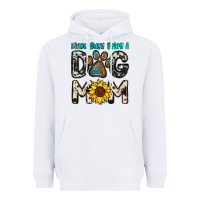 White kinda busy being a dog mom Heavyweight Hoodie - OliviaCreatesArt
