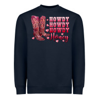 Navy howdy howdy howdy honey with cowgirl boots Heavyweight Sweatshirt - RanaPortraitStore
