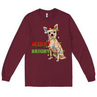 Merry And Bright Chihuahua Long Sleeve Tee | Teevron