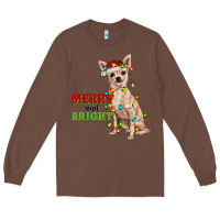 Chestnut merry and bright chihuahua Long Sleeve Tee - RanaPortraitStore