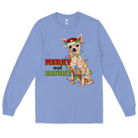 Colony Blue merry and bright chihuahua Long Sleeve Tee - RanaPortraitStore