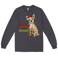 Smoke merry and bright chihuahua Long Sleeve Tee - RanaPortraitStore