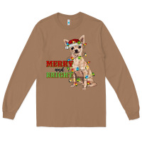 Toasted Coconut merry and bright chihuahua Long Sleeve Tee - RanaPortraitStore