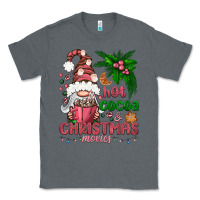 Charcoal Heather Pink Christmas hot cocoa and christmas movies Classic Tee - NancyCooperArtShop