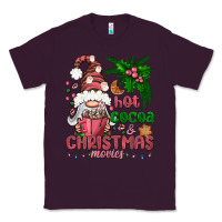 Plum Pink Christmas hot cocoa and christmas movies Classic Tee - NancyCooperArtShop