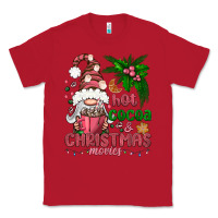 Red Pink Christmas hot cocoa and christmas movies Classic Tee - NancyCooperArtShop