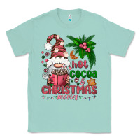 Seafoam Pink Christmas hot cocoa and christmas movies Classic Tee - NancyCooperArtShop