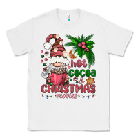 White Pink Christmas hot cocoa and christmas movies Classic Tee - NancyCooperArtShop