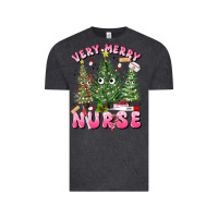 Vintage Black very merry nurse Vintage Tee - MaliasSmallBusiness