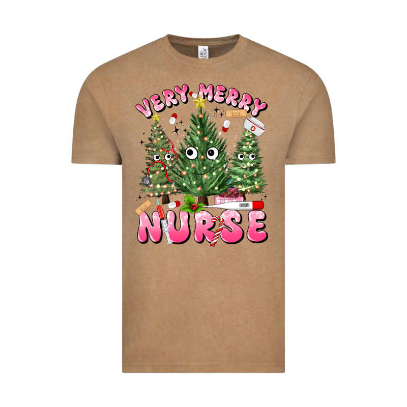 Very Merry Nurse Vintage Tee by MaliasSmallBusiness | Teevron