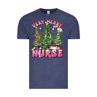 Vintage Denim very merry nurse Vintage Tee - MaliasSmallBusiness