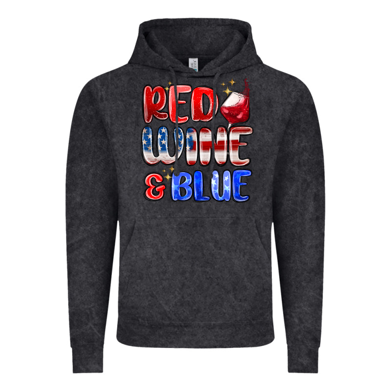 Red Wine And Blue Vintage Hoodie by MaliasSmallBusiness | Teevron