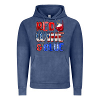 Vintage Denim red wine and blue Vintage Hoodie - MaliasSmallBusiness